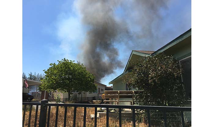 Smoke over House